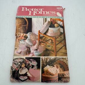 Uncut Better Homes Butterick 6656 Fabric Box Pattern 1988 Round Oval Heart Shape